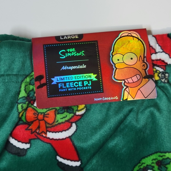 Christmas Aeropostale The Simpsons Limited Edition Fleece PJ Men - Picture 2 of 3